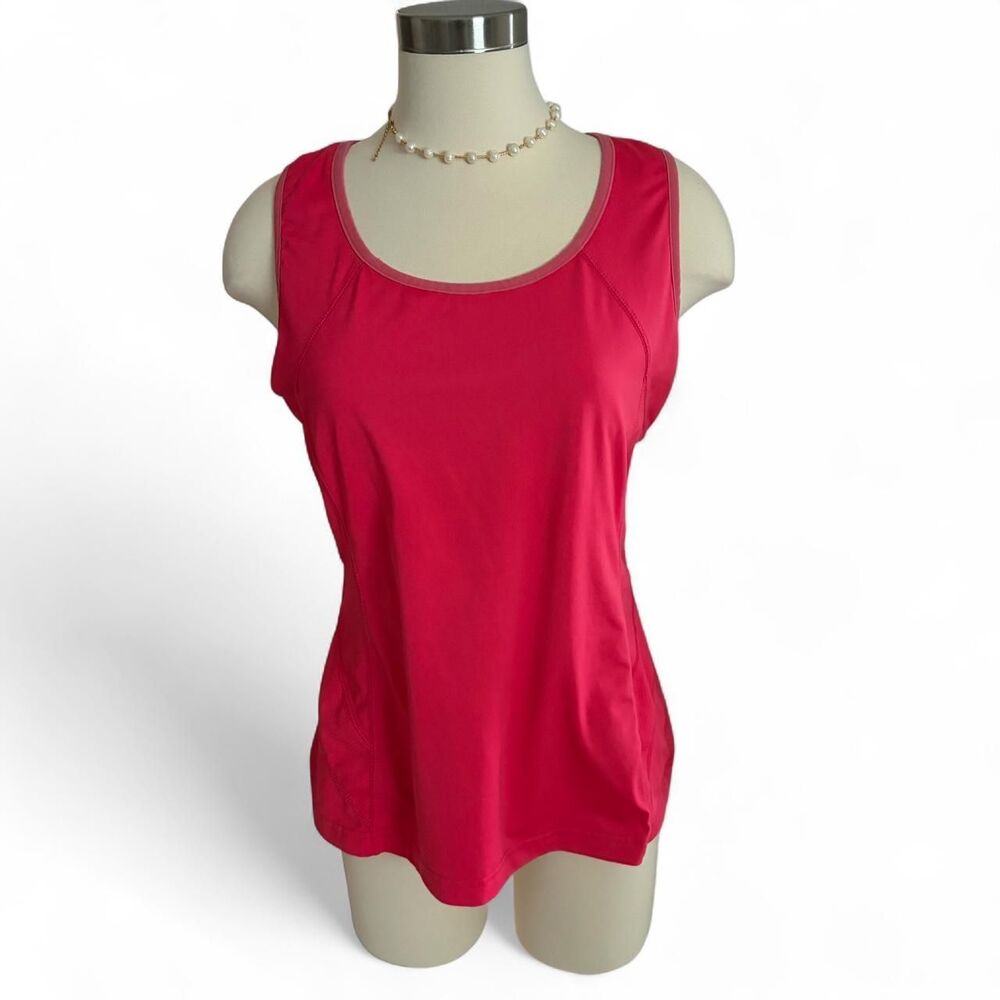 Athletic Solutions Pink Workout Tank Top Racerback Shelf Bra Y2K‎ XL